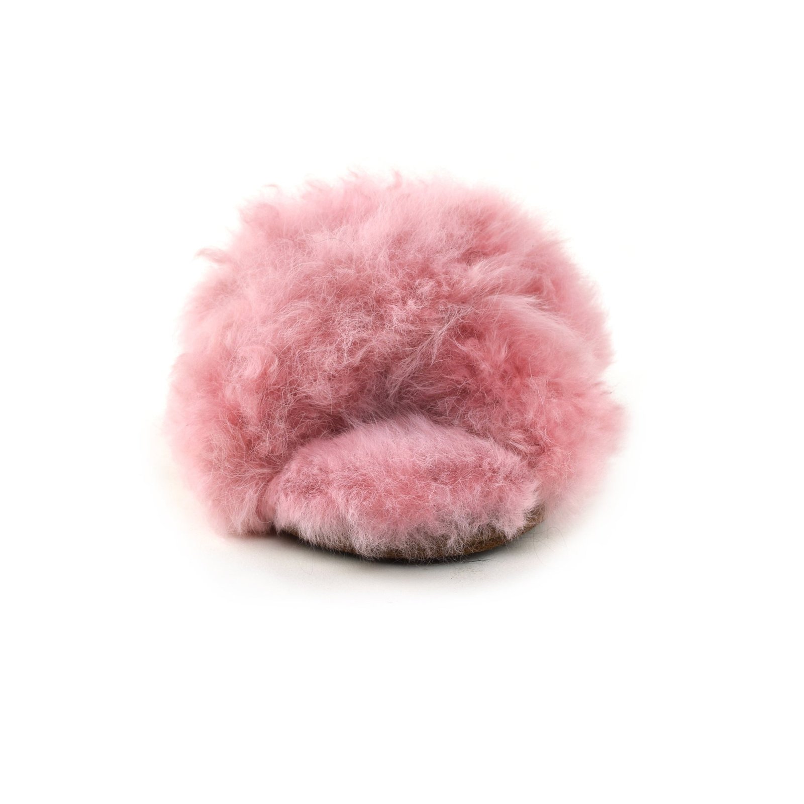 Criss Cross Alpaca Slipper Pink - Ariana Bohling