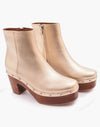 Malta Ankle Clog Bootie Gold